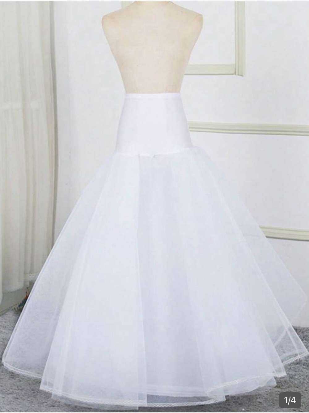 White Bridal Crinoline Petticoat Skirt